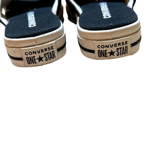 Converse | NWT One Star Criss Cross Black And White Sandals | Woman's Size 8 - Picture 5 of 12